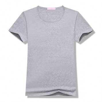 HBT2201#女款莫代尔纯色圆领