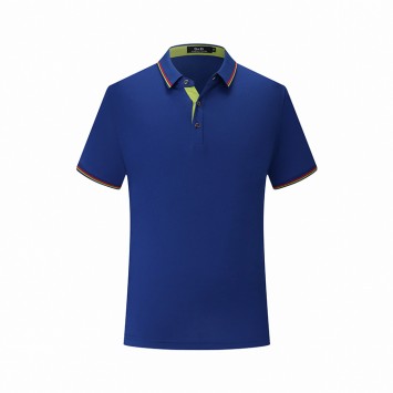 PSD7928#男款菠花条纹领短袖POLO衫