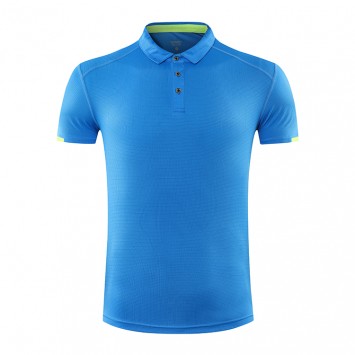 HSWK302#纯色翻领短袖上衣速干t恤