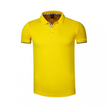 DDY919#提花翻领纯色短袖