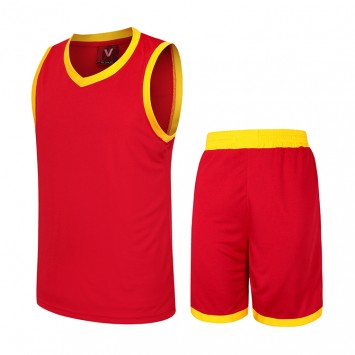 YWD1833#男款单面透气篮球服套装