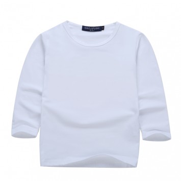 TZT401C#童款莫代尔圆领长袖200克