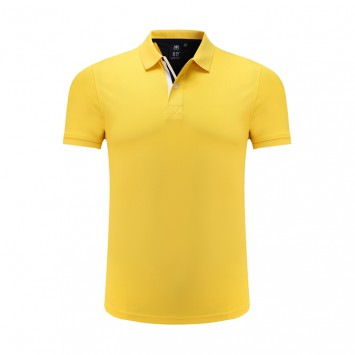 PHL8007#女款丝光珠花翻领短袖POLO