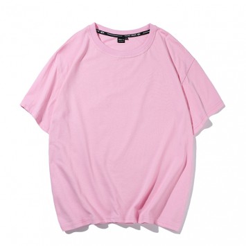 TYC1105#潮牌宽松落肩小螺纹领短TEE