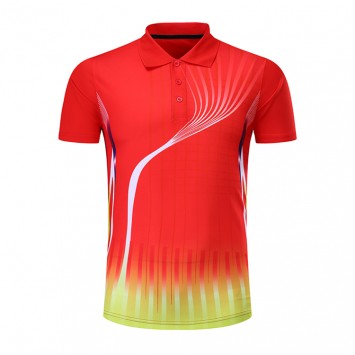 SXGJ210#女款翻领短袖乒羽服上衣