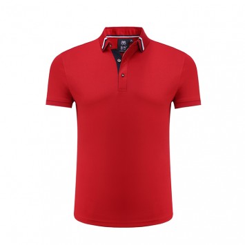 PHL8008#女款丝光珠花翻领短袖POLO