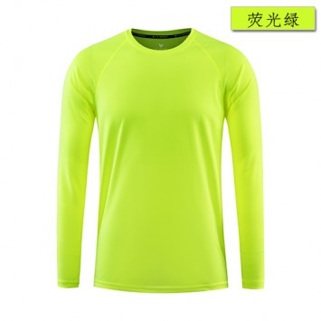TMR9211#针孔布圆领速干长袖t恤衫