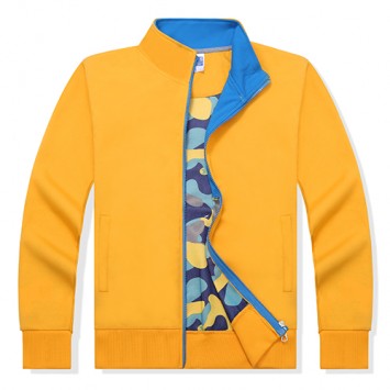 HBT702#棉双层撞色厚立领卫衣