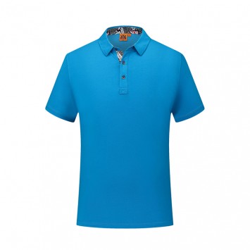 PSD1858#英伦风平纹短袖翻领polo