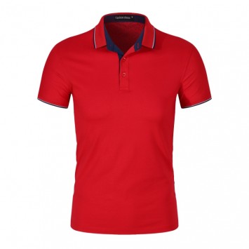 PZT6887A#男款棉涤细珠翻领200克