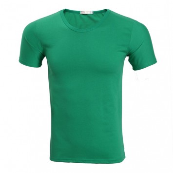 TTS035#平纹CVC拉领圆领