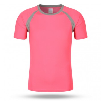 TCF303#成人160g拼色超柔运动短袖