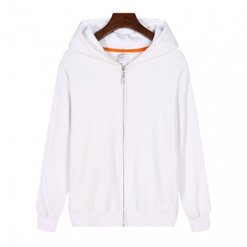 SGYY309#带帽拉链纯色撞边卫衣