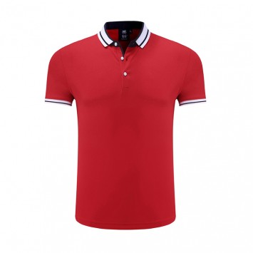 PHL8898#丝光珠花翻领短袖POLO衫