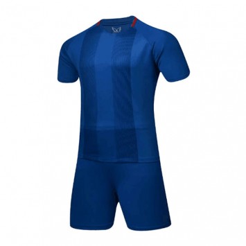 SXBJT822#光板足球服申花主场蓝色套装