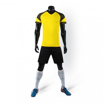 SXLT1504#多特光板足球服主场黄色套装