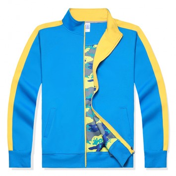 HBT703#棉双层厚撞色立领卫衣