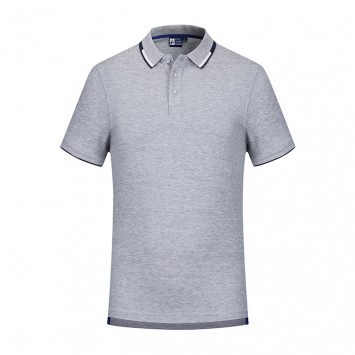 MLD1913#铜氨珠地翻领短袖POLO