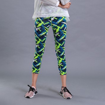 SXBRJF502#瑜伽健身服印花九分裤