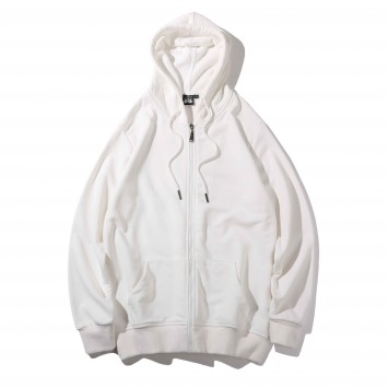 HXW3502#400g双面纯棉拉链连帽毛圈卫衣