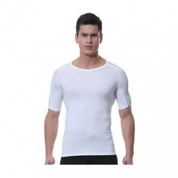 SXBJ356#男款白色运动紧身衣