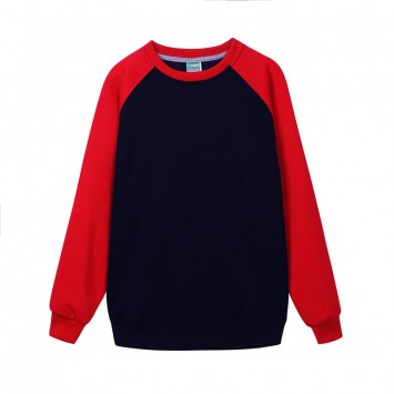 WTS096#抓绒圆领插肩卫衣