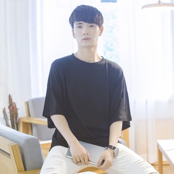 MRS008#精梳棉时尚中袖