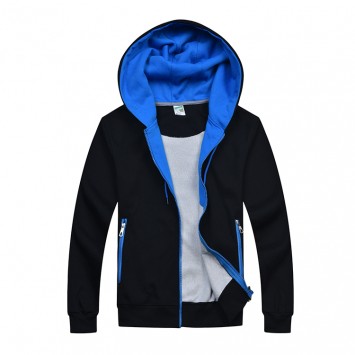 WFSH310#韩国大毛圈韩版开衫拉链配色卫衣