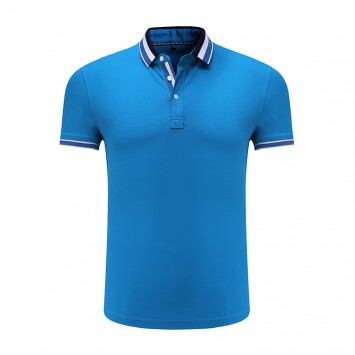 PHL8017#RC珠花翻领短袖POLO衫