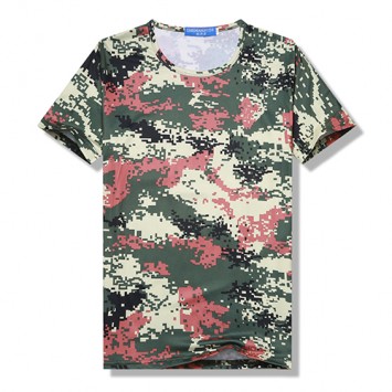 HBT2216#男款莫代尔军训全身印迷彩短袖圆领