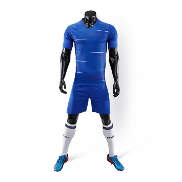 SXLT15091#儿童款切尔西光板足球服主场蓝色套装