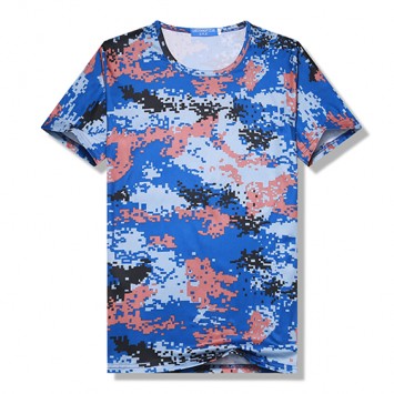 HBT2216#儿童款莫代尔军训全身印迷彩圆领