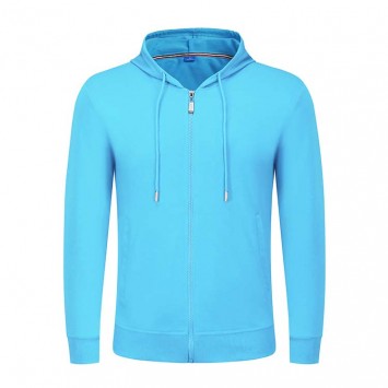 WZT810#毛圈纯棉带帽拉链卫衣250克