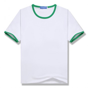 HBT2208#儿童款莫代尔短袖撞边圆领