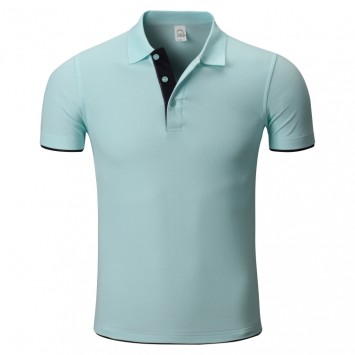 PZT902#棉翻领双下摆短袖210克