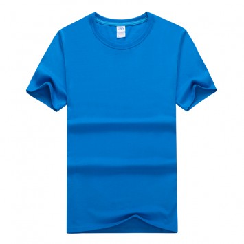 BMY200#洗水棉圆领T恤男款200克