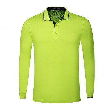 WFSL7888#珠地长袖翻领POLO衫