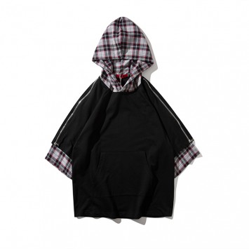 CPS09#纯棉连帽五分袖卫衣