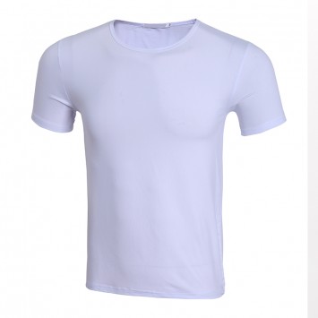 TTS077#白色莫代尔短袖