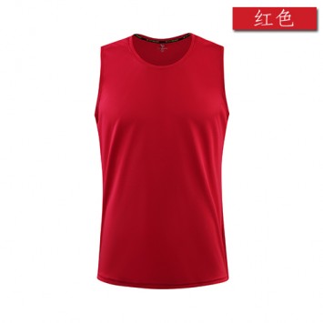 TMR9208#纯色速干背心无袖T恤衫