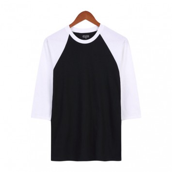 JD76700#180g纯棉插肩七分袖