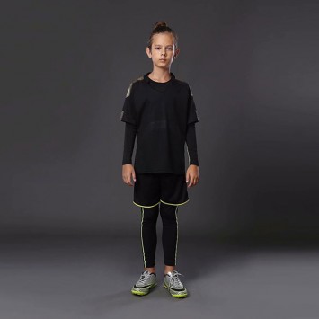 SXBJT825/838#儿童款光板足球服多特主场黄色/客场黑色套装