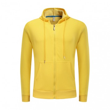 BMY502#纯棉不倒绒带帽拉链卫衣