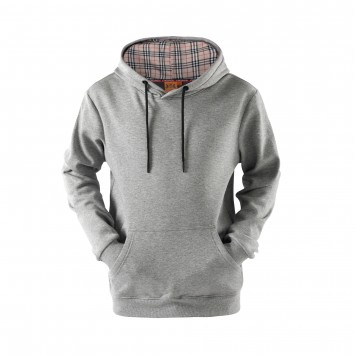 WSD02#纯棉复合银狐绒带帽套头卫衣