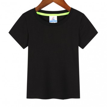 TLW4003#童款40支丝光棉圆领T恤