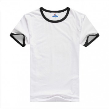 TLW3207#男款200克莱卡精梳撞边袖