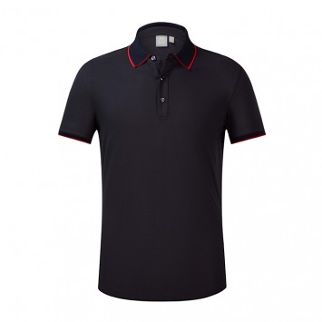 PHL9868#丝光珠地翻领短袖POLO衫