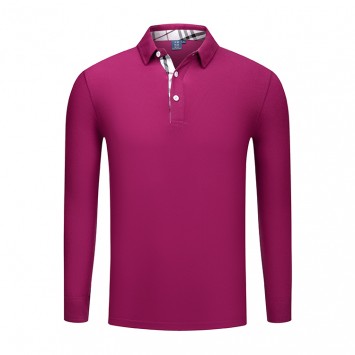 PZT502#长绒棉男女同款翻领长袖220克