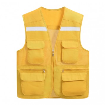 WHW001#网布多兜反光马甲