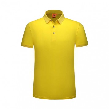 HXX2302#丝光棉纯色翻领短袖POLO衫